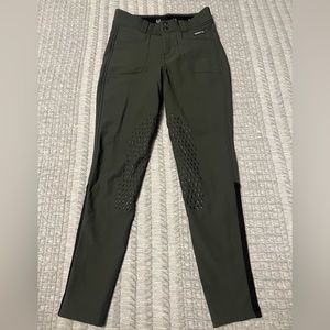 Kerrits Ladies Affinity Ice Fil Knee Patch Breech Small Forest Green